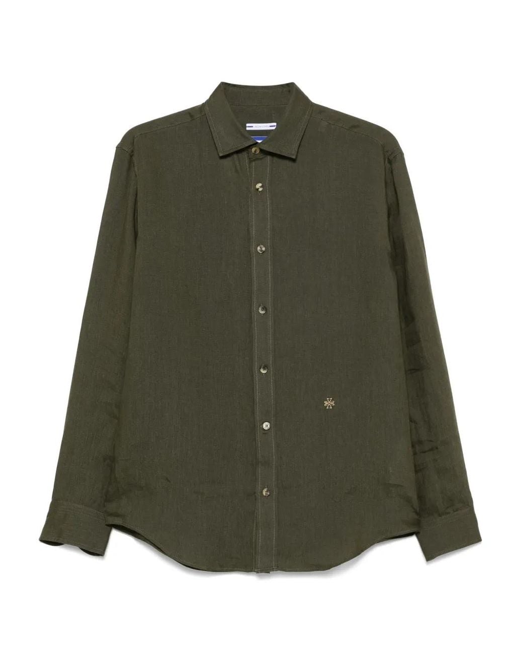 Jacob Cohen Green Linen Shirt for men