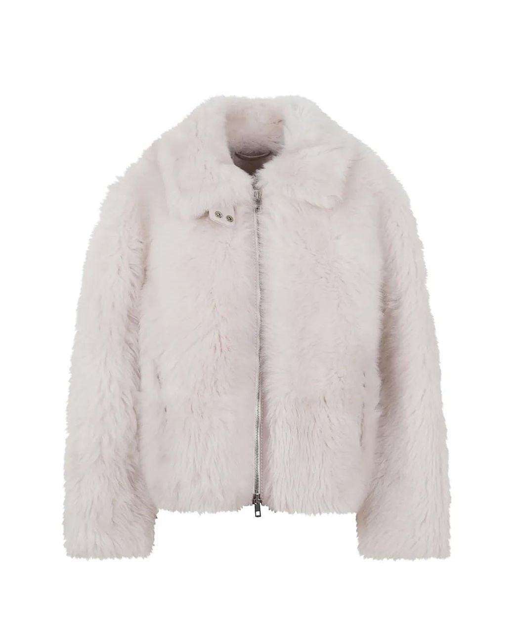 Desa Nineteenseventytwo Natural Shearling Zip-Up Jacket