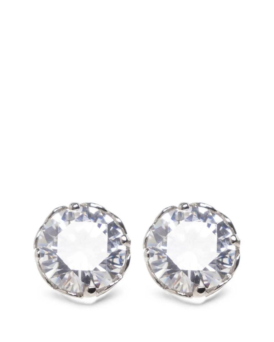 Kate Spade White Crystal-Embellished Stud Earrings