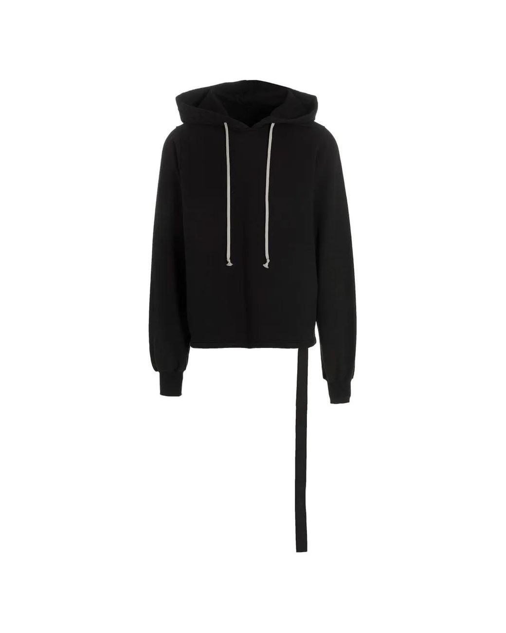 Rick Owens Black Drkshdw Asymmetric-Seam Hoodie for men