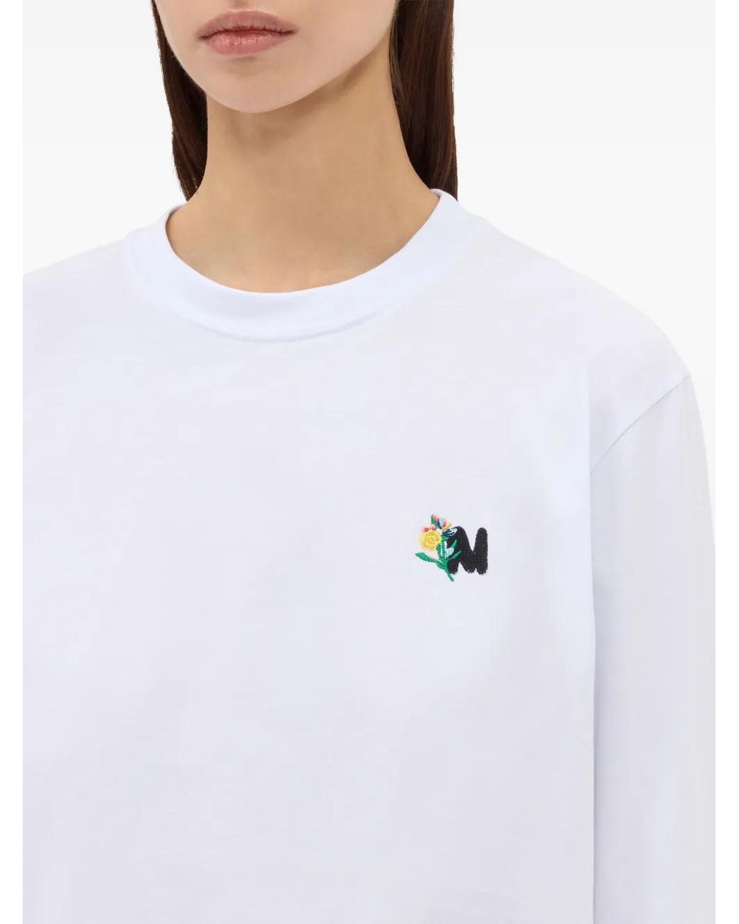 MSGM White Long-Sleeves T-Shirt