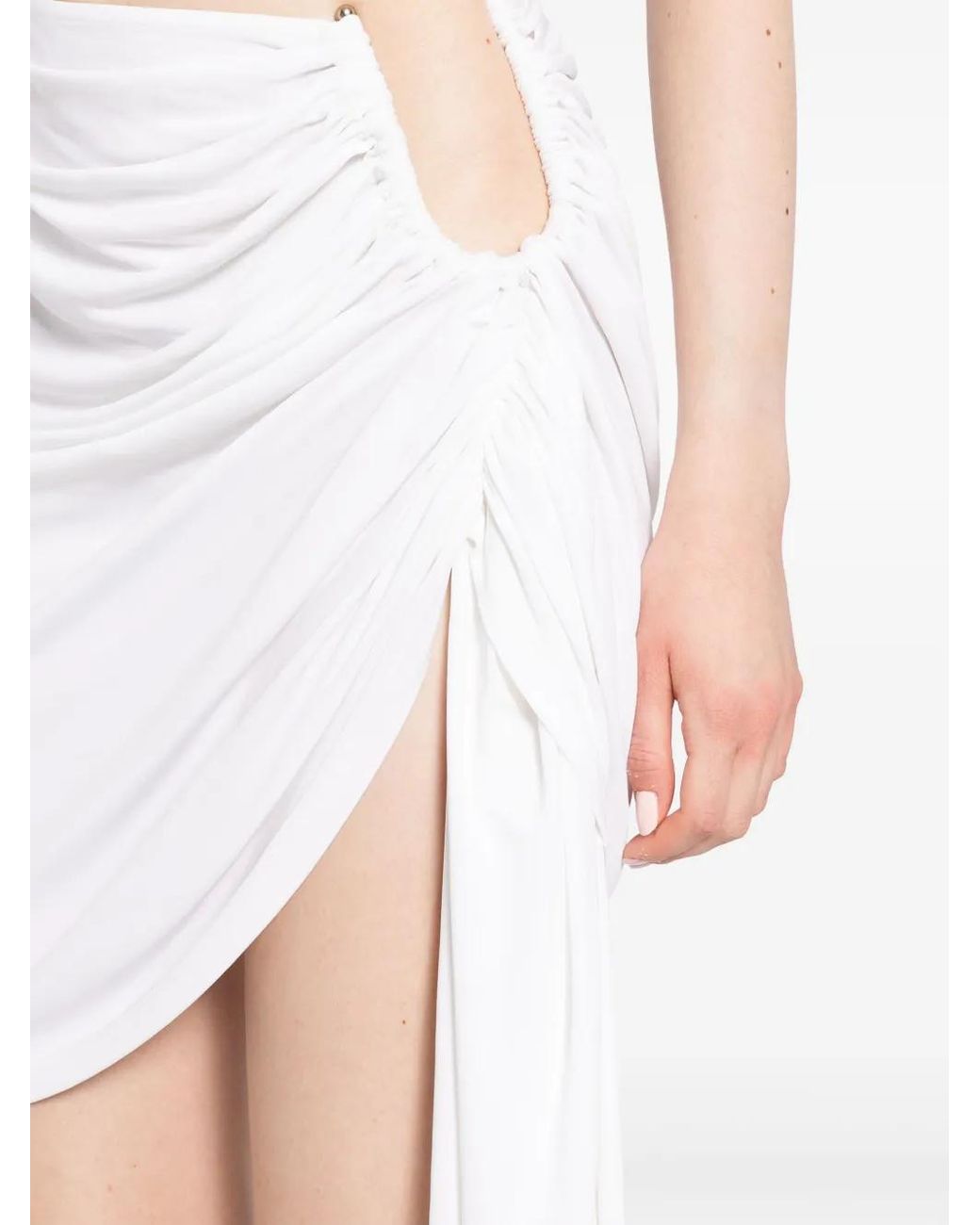 Christopher Esber White Arced Palm Mini Skirt