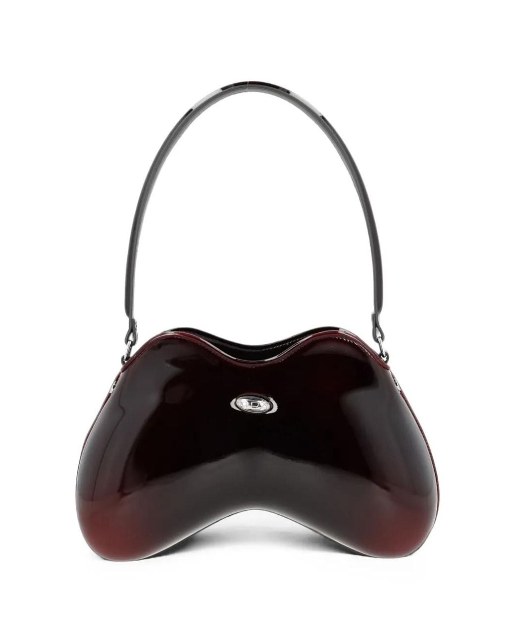 DIESEL Black Double D Sculptural-Frame Shoulder Bag