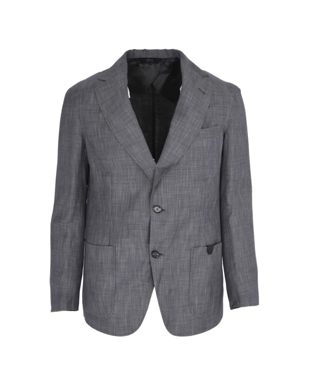 Brioni Gray Leggera Single-Breasted Jacket for men