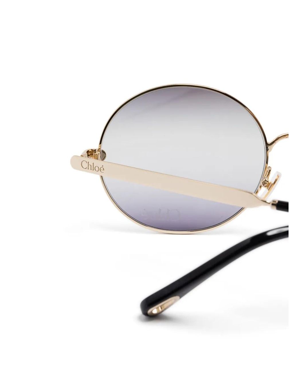 Chloé Metallic Round-Frame Sunglasses