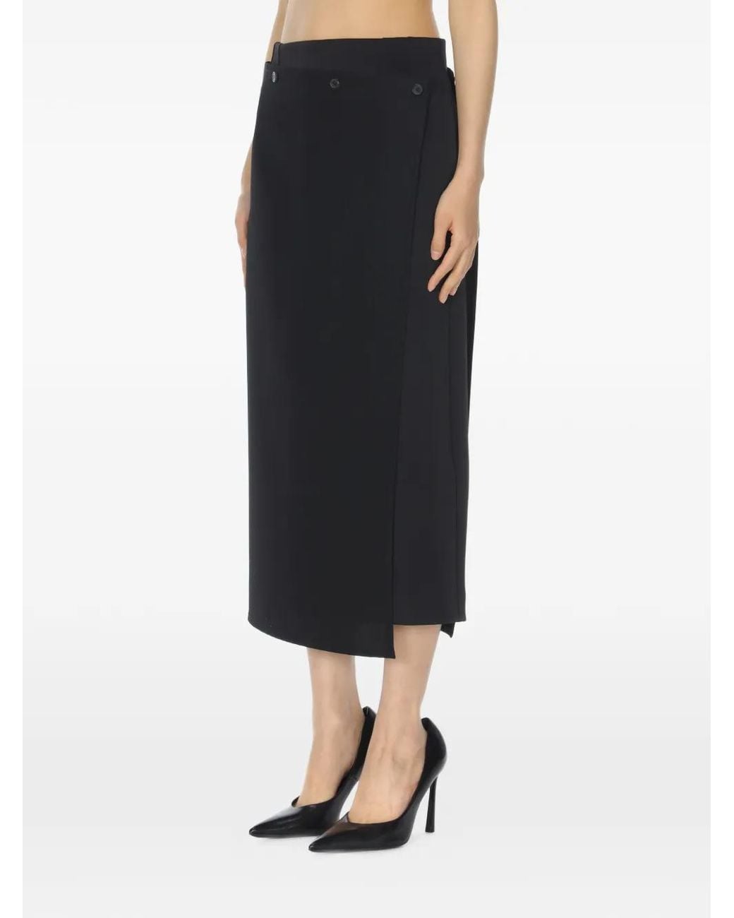 Carven Blue Layered Midi Skirt