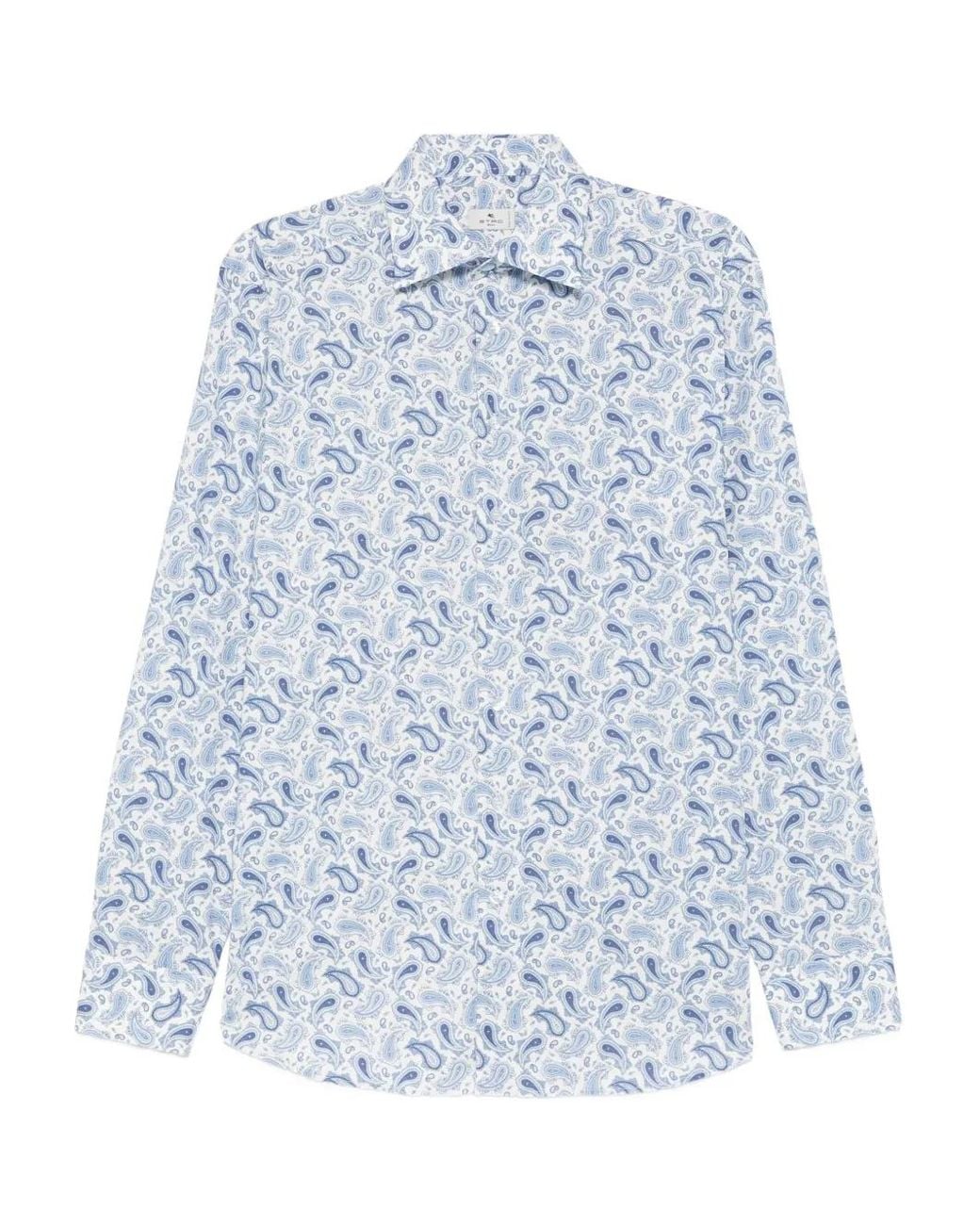Etro Blue Paisley Shirt for men