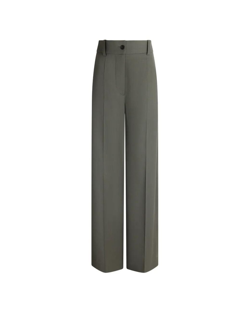 Patou Green Flared Pressed-Crease Trousers