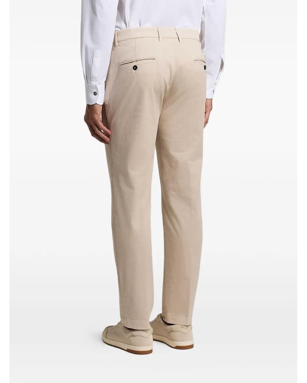 Peserico Natural Button Tailored Trousers for men