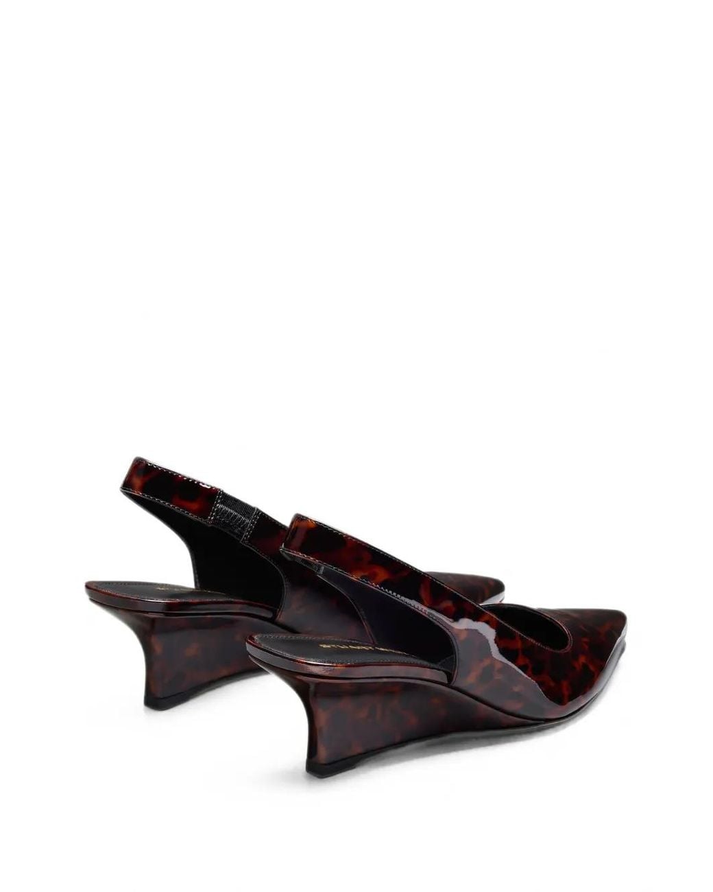 Stuart Weitzman Brown Vinnie Tortoise-Shell Wedge Pumps