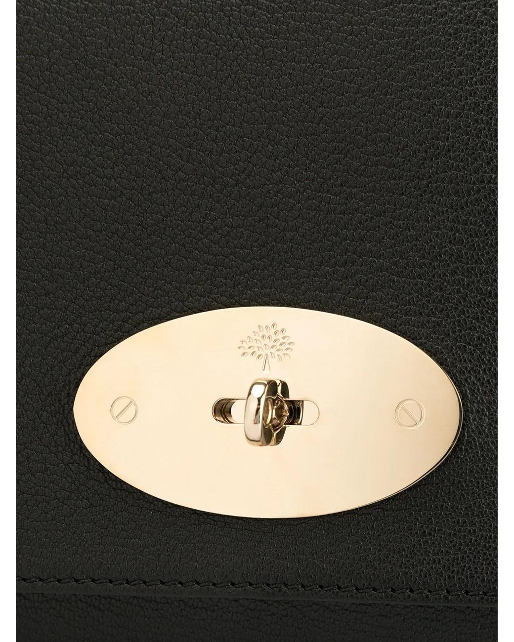Mulberry Black 'Lily Medium' Crossbody Bag With Sliding Chain