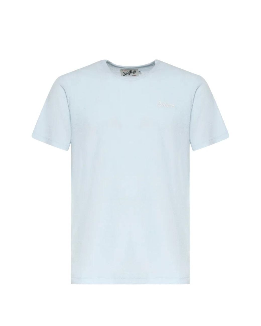 Mc2 Saint Barth Blue T-Shirt Gary À Logo Brodé for men