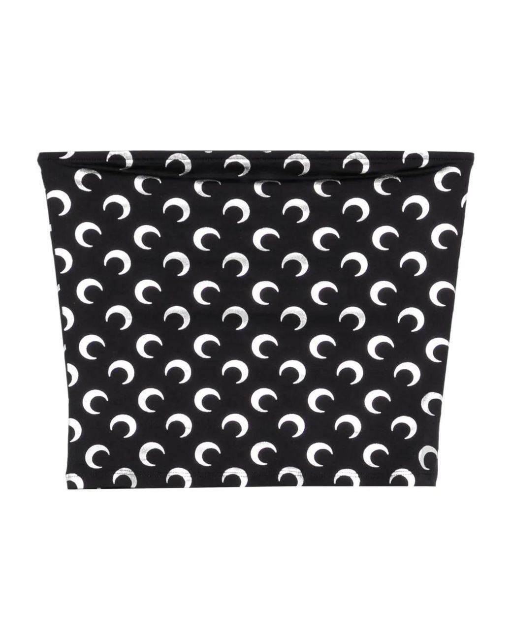 MARINE SERRE Black Moon-Print Top