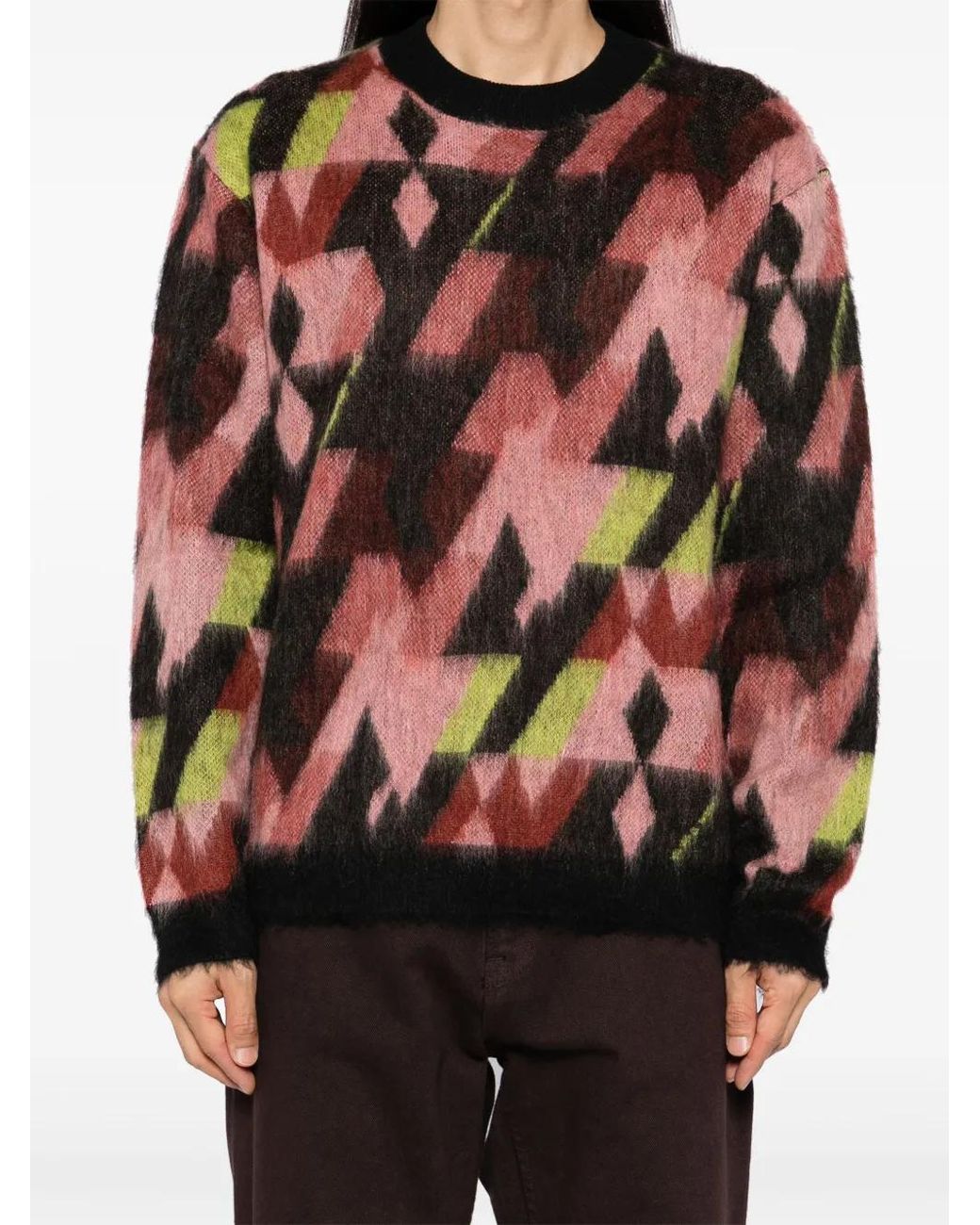 Maison Kitsuné Black Graphic Jumper for men