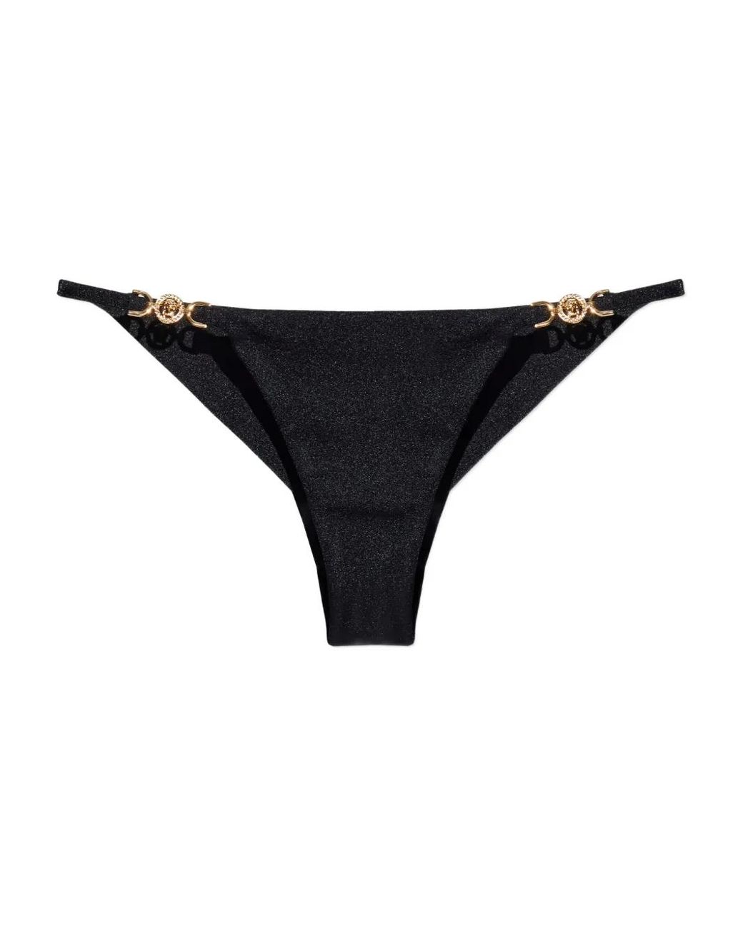 Bragas De Bikini Lisas Versace de color Black