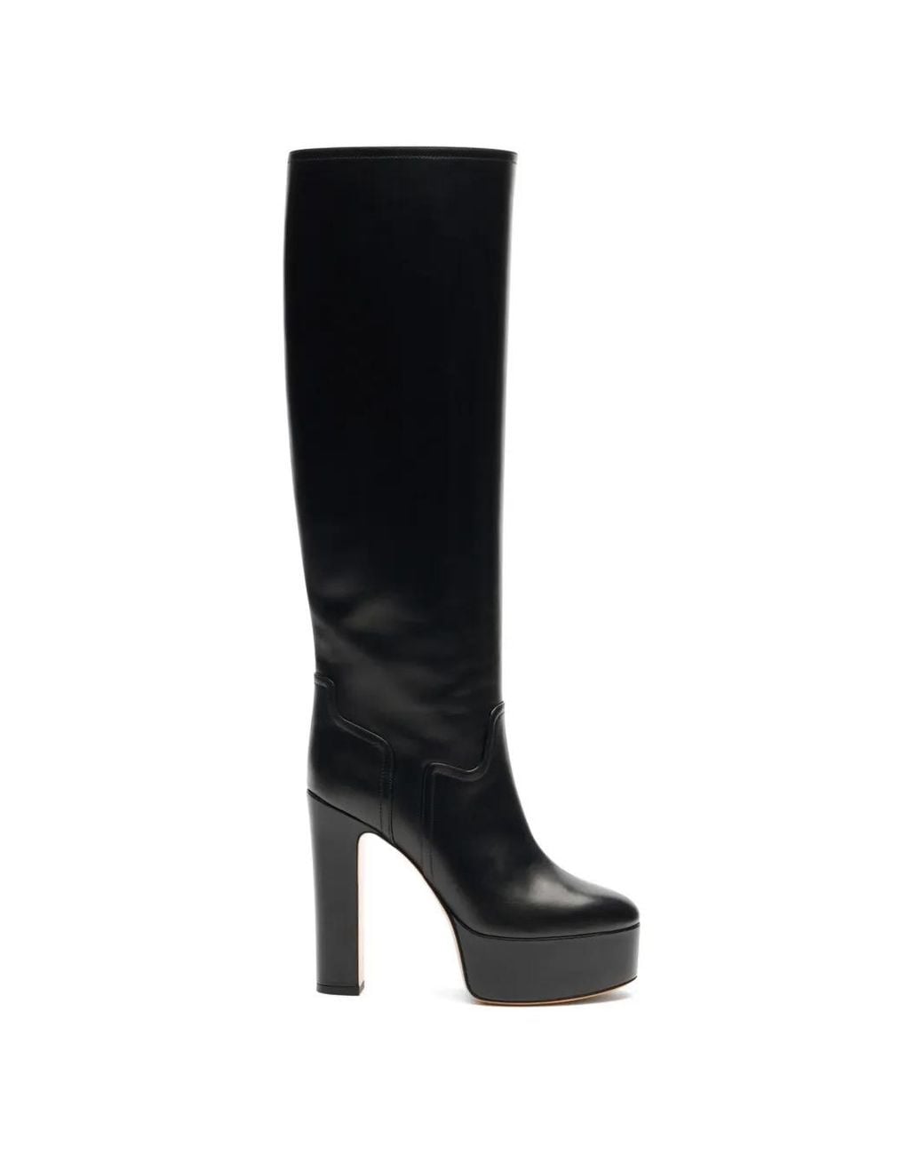 Casadei Black Patty To The Knees Boots