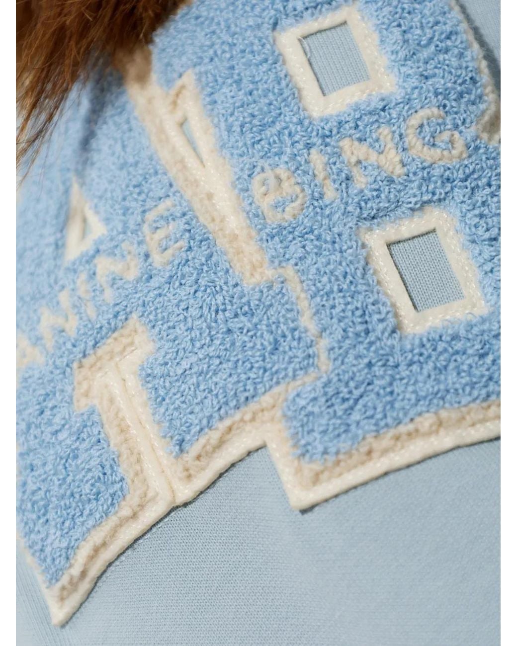 Anine Bing Blue Hoodie Harvey À Patch Logo