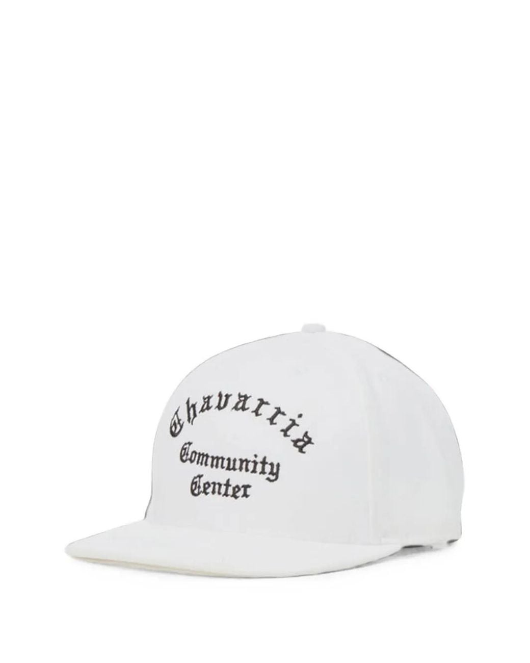 Willy Chavarria White Chavarria Community Center Embroidered Flat-Visor Cap for men