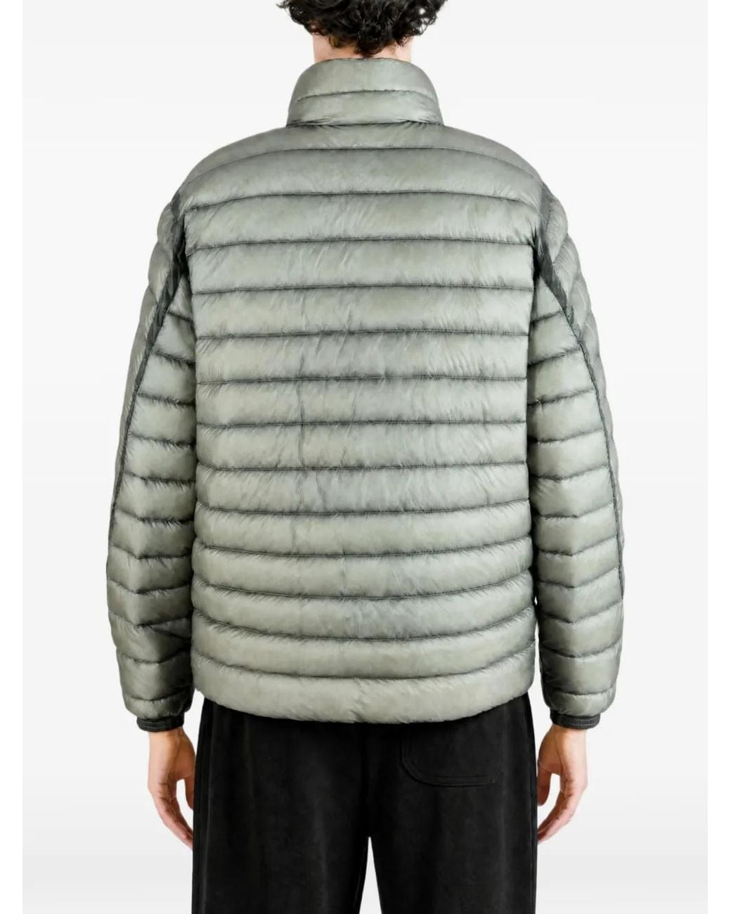 C P Company Green Quilted-Finish Lens-Detail Jacket for men