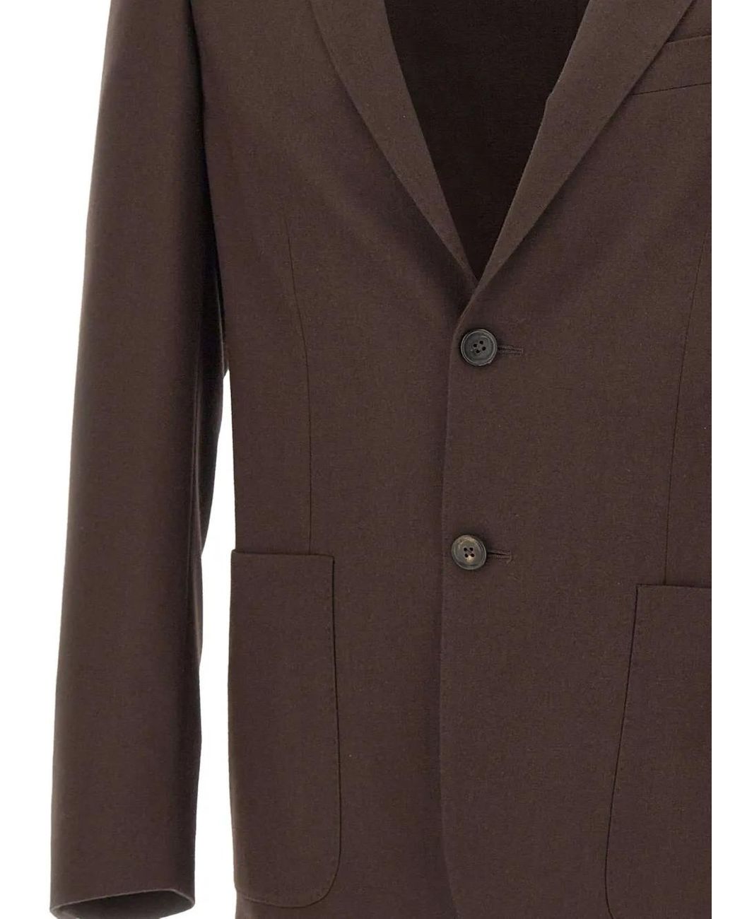 Corneliani Brown Two-Button Patch-Pocket Blazer for men