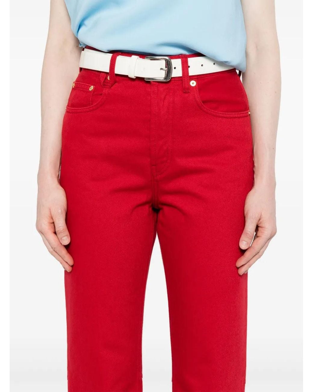 Jacquemus Red Le De-Nîmes Droit Jeans