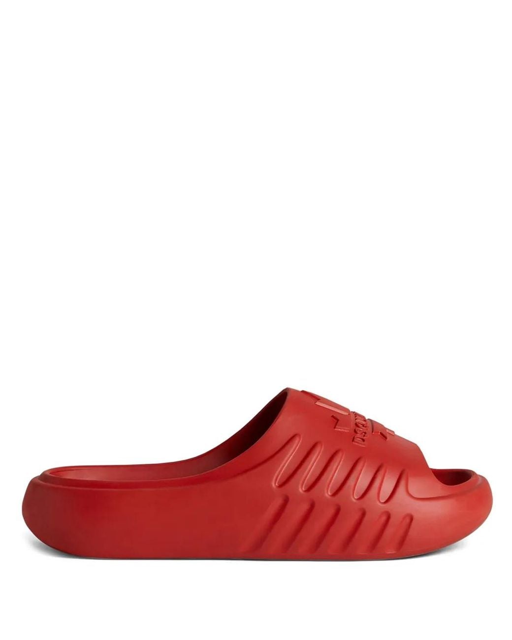 DSquared² Red Logo-Embossed Slides for men
