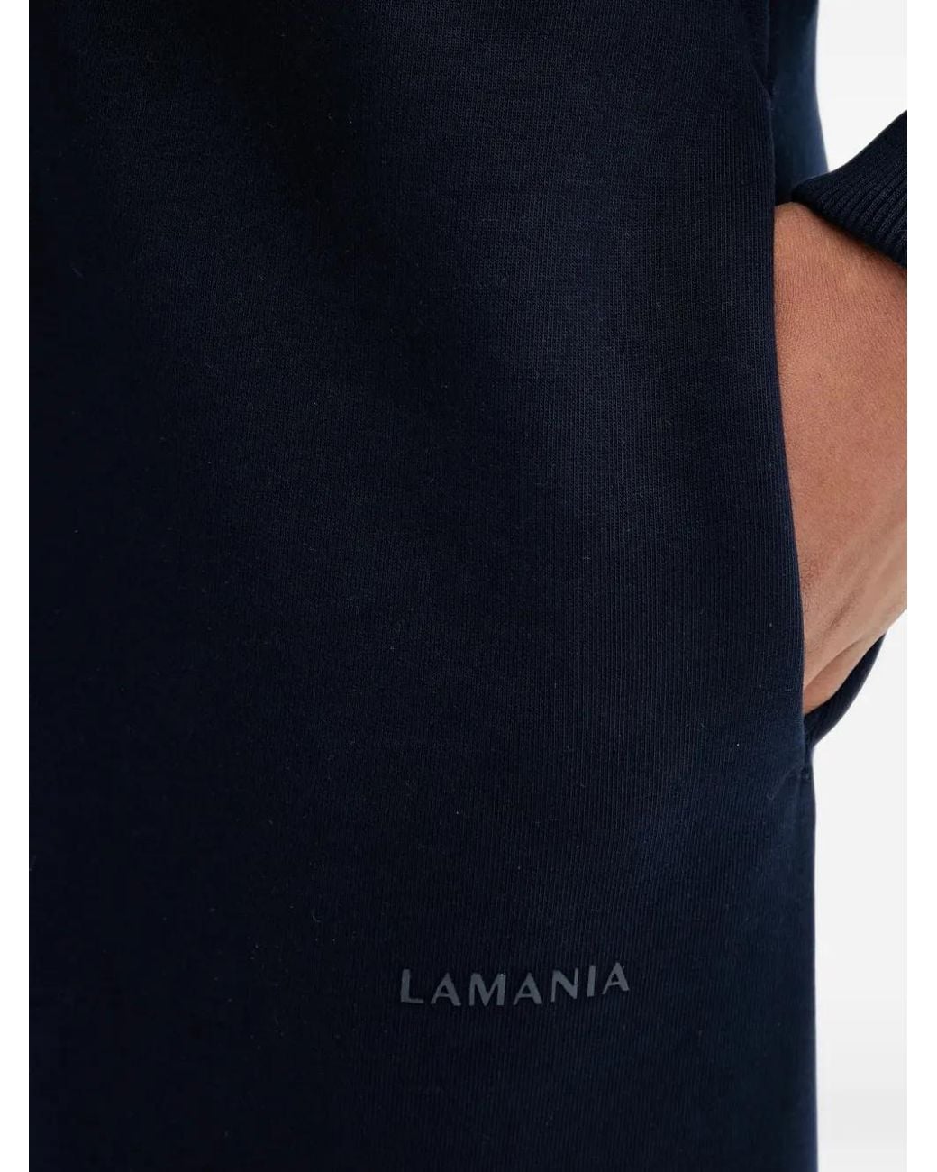 La Mania Blue Rico Logo-Print Track Pants