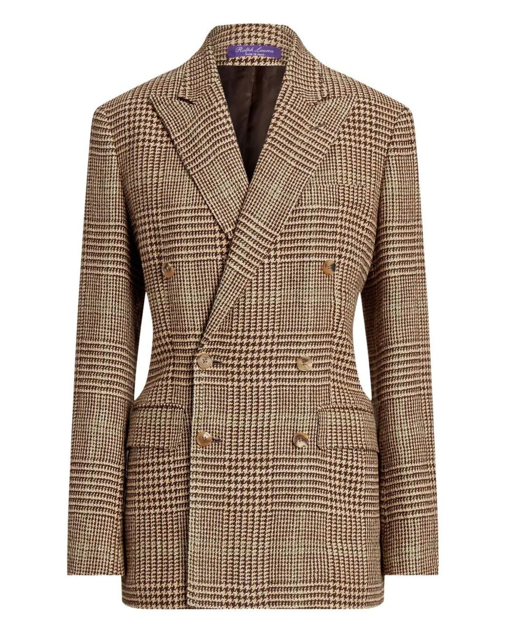Blazer A Cuadros Ralph Lauren de color Brown