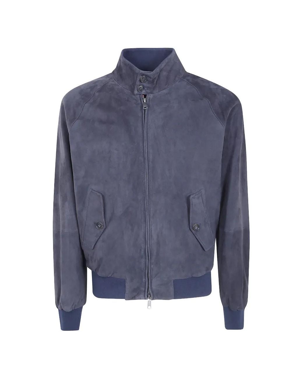 Baracuta Blue G9 Harrington Leather Jacket for men
