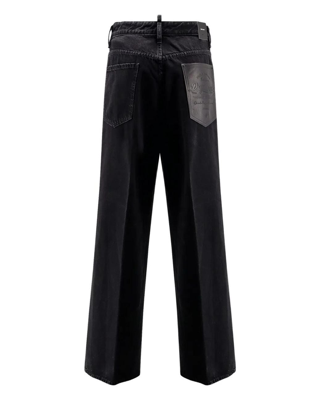 DSquared² Blue Leather-Patch Jeans for men