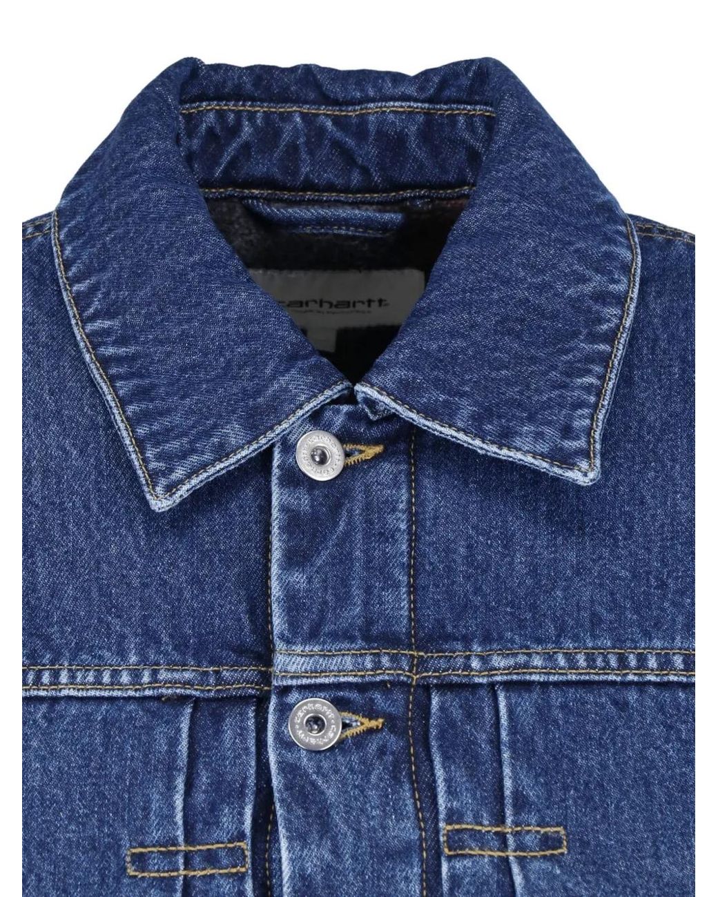 Carhartt Blue Belmar Logo-Patch Denim Jacket