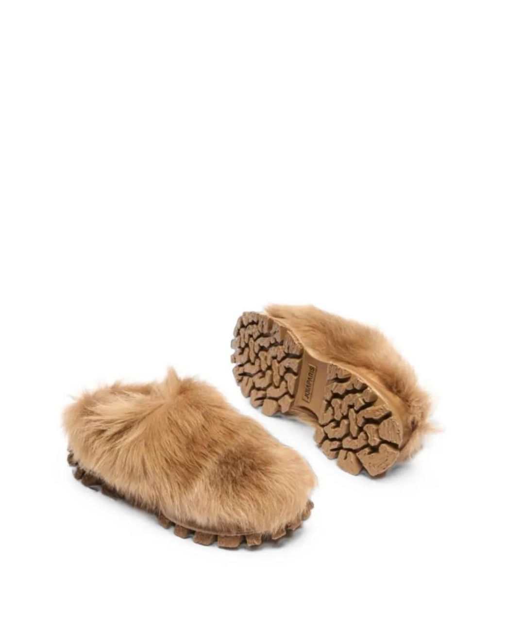 AMI Brown Joia Paris Faux-Fur Sneakers