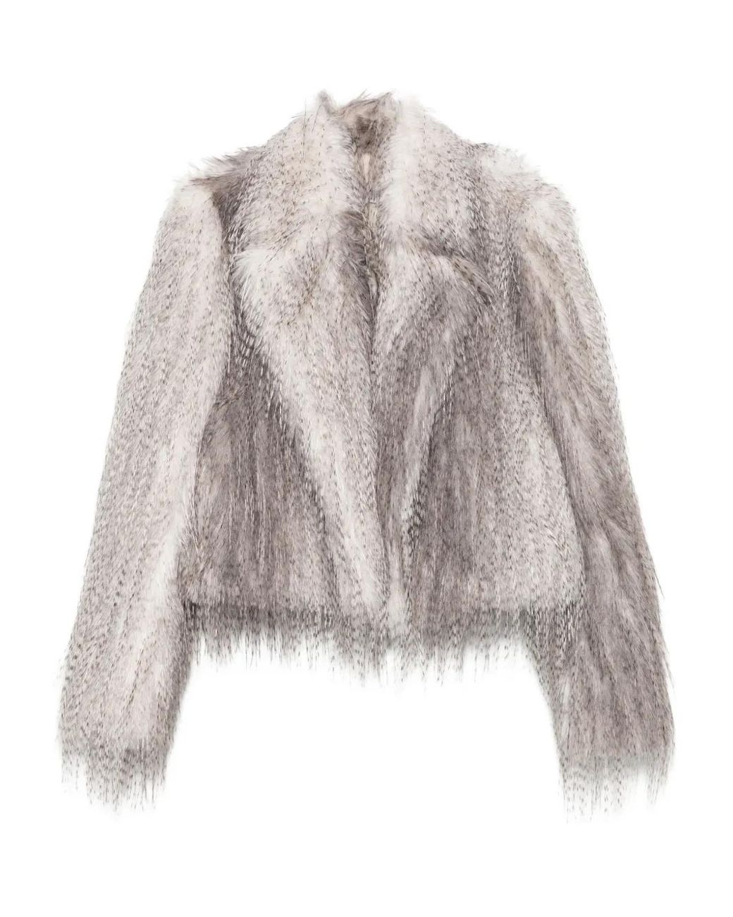 GIUSEPPE DI MORABITO Gray Faux-Fur Jacket