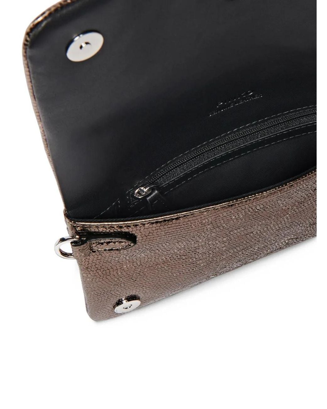 Pinko Gray Love Bag Click Soft Horizontal Small Crossbody Clutch