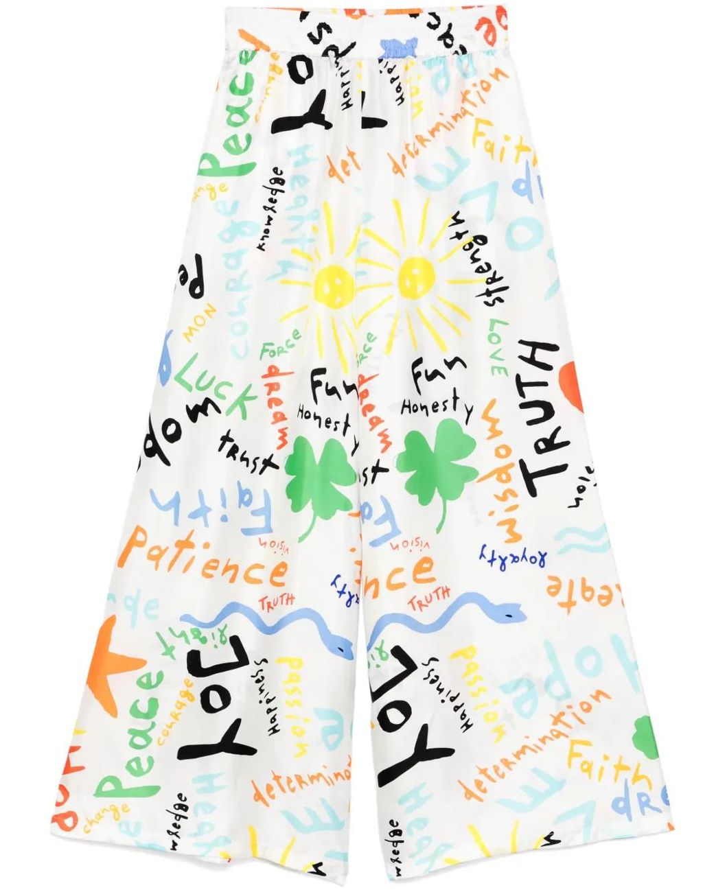 Rianna + Nina White Printed Trousers