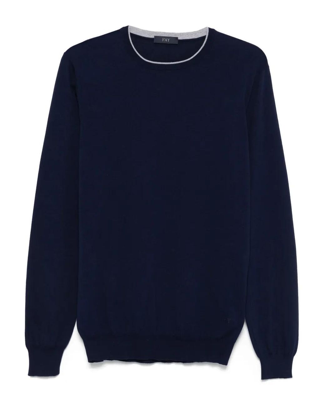 Fay Blue Fine-Knit Top for men