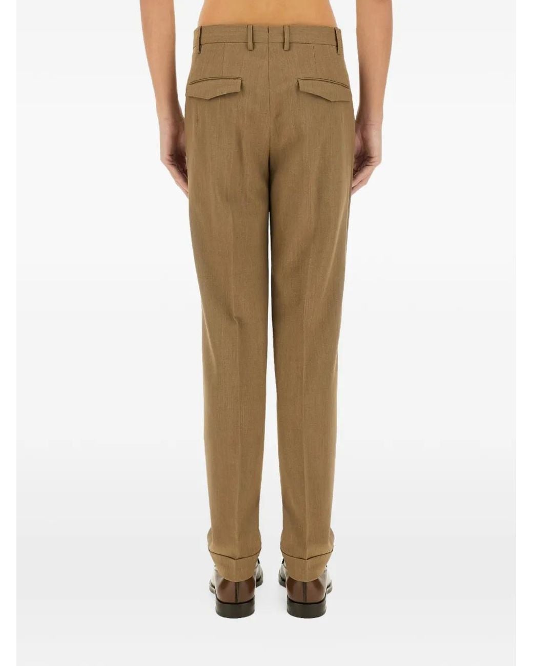 PT Torino Natural Straight-Leg Tailored Trousers for men