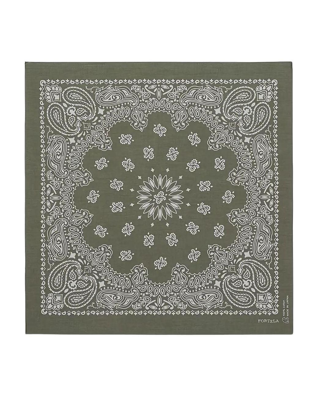 Fortela Gray Paisley Bandana for men