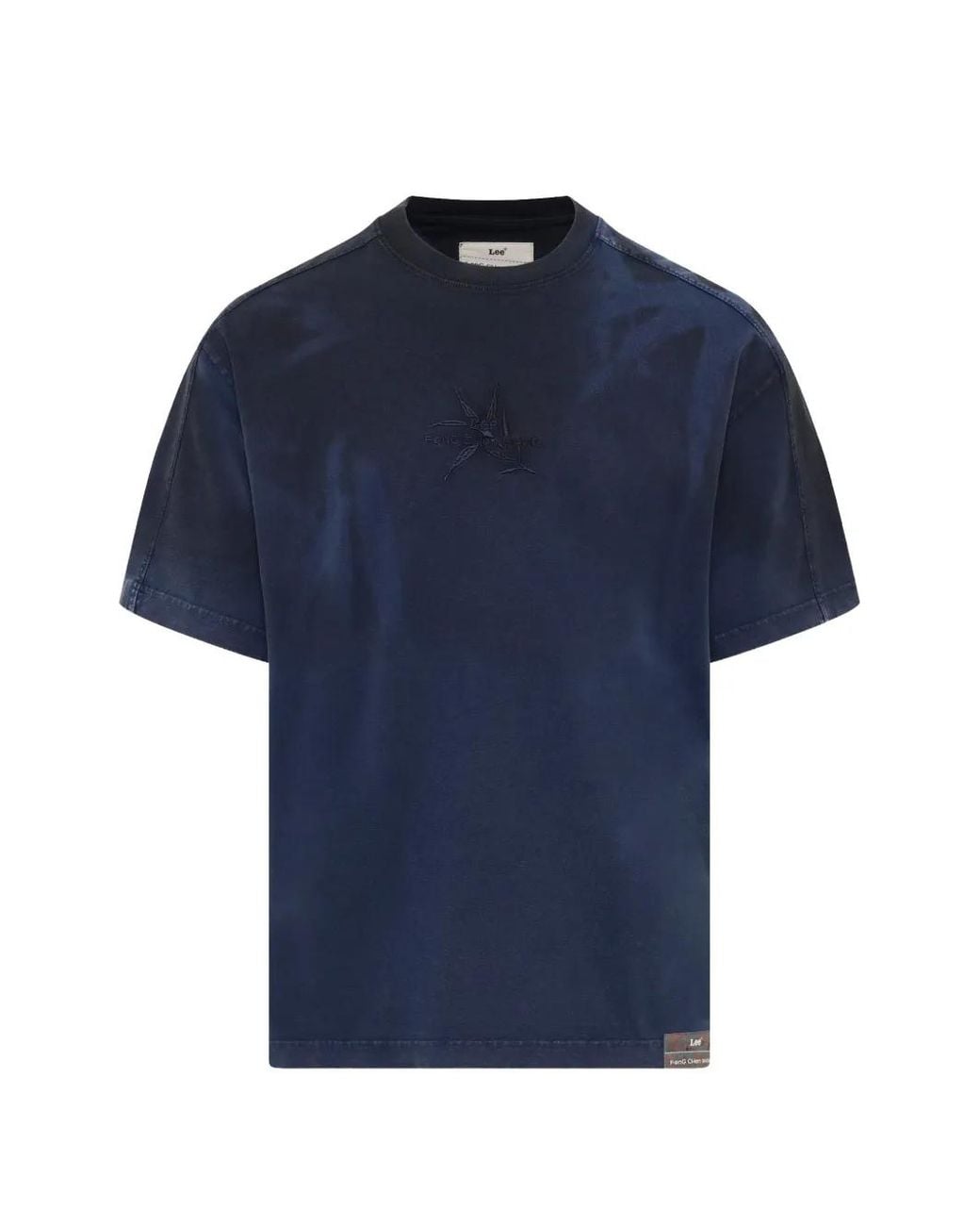 Feng Chen Wang Blue X Lee Logo-Embroidered Short-Sleeve T-Shirt for men