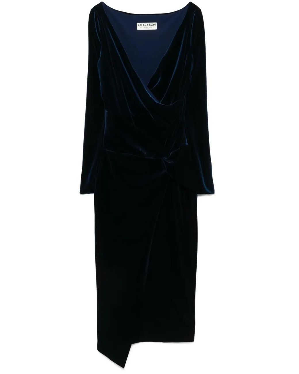 La Petite Robe Di Chiara Boni Black Knot-Detail Midi Dress