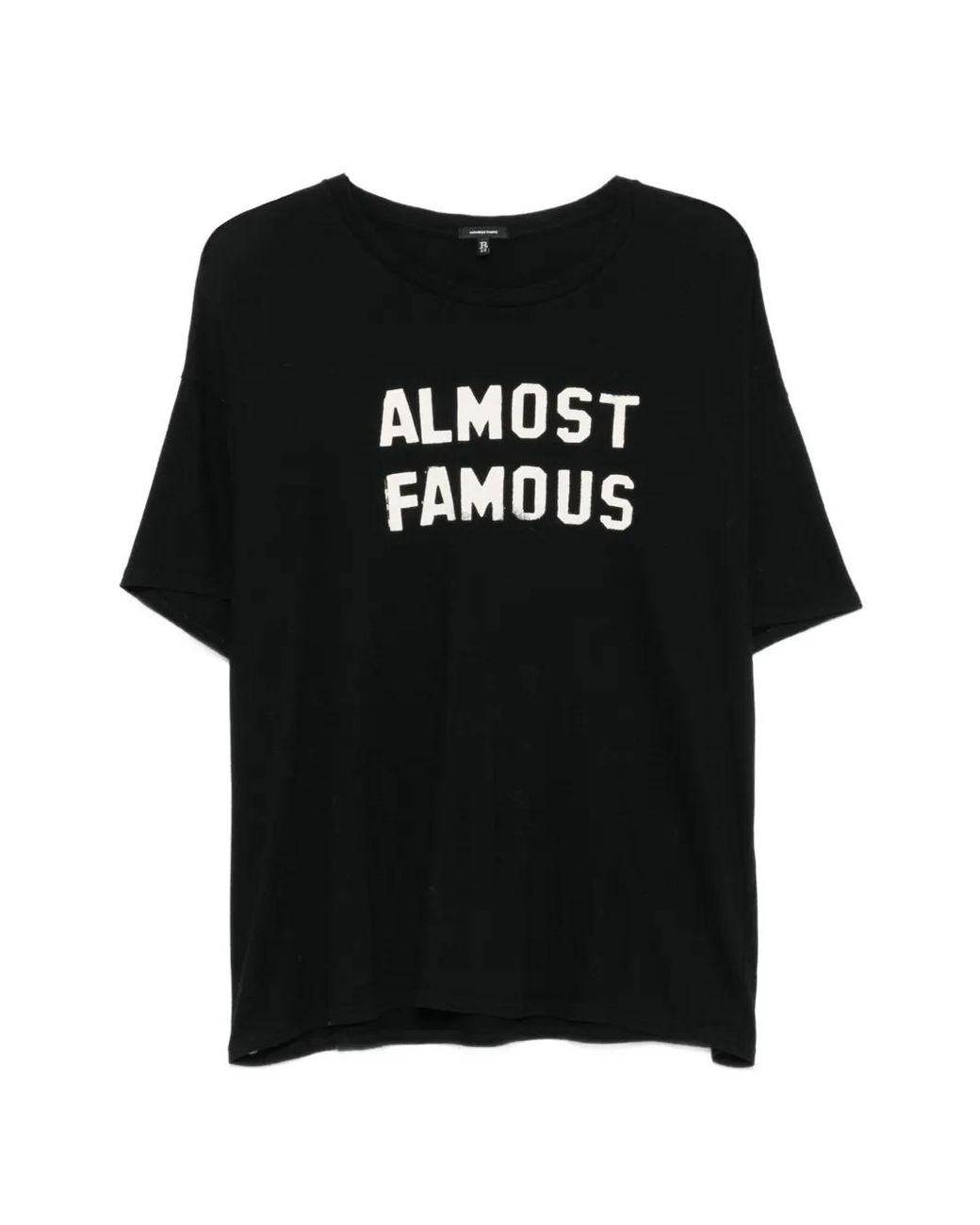 R13 Black Slogan-Print T-Shirt for men