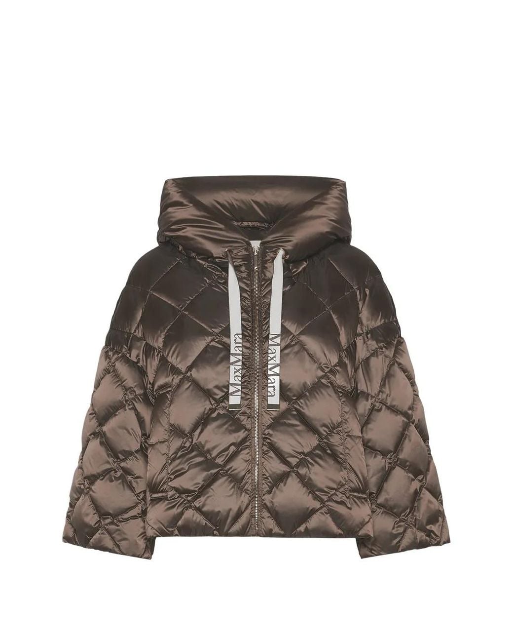 Max Mara Brown Doudoune À Capuche