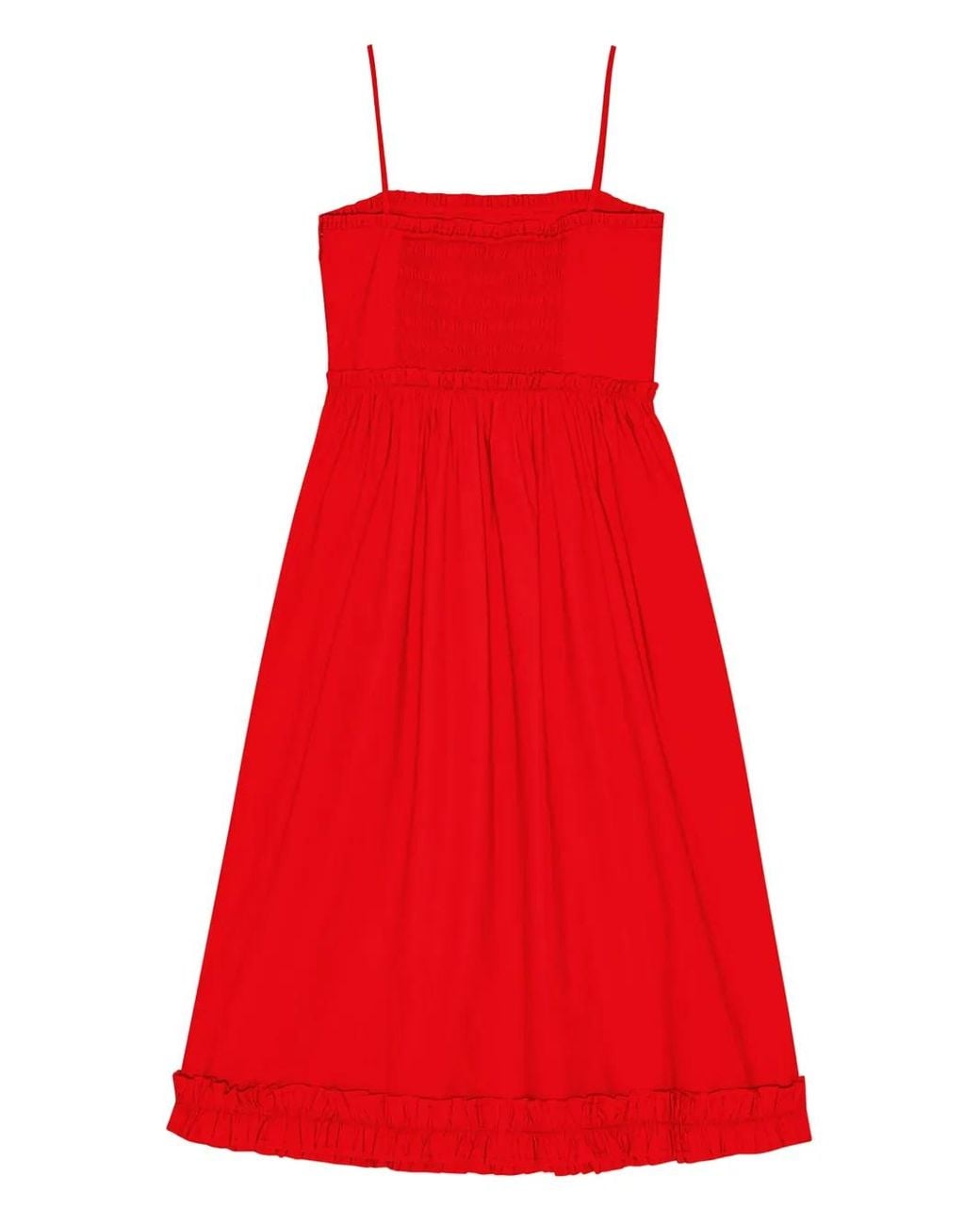 Ganni Red Midi Dress