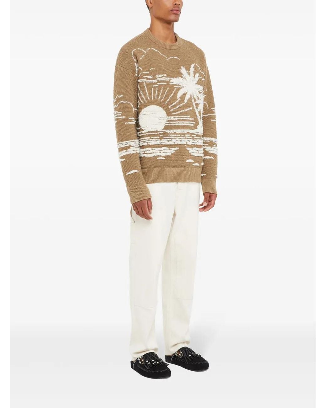 Alanui Brown Beyond The Horizons Sweater for men