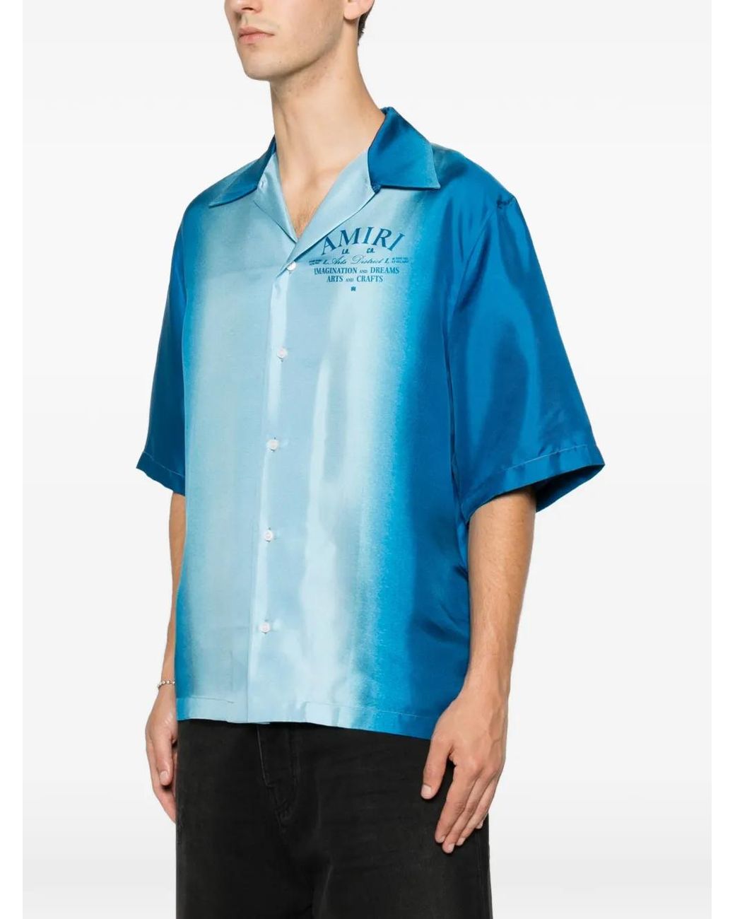 Amiri Overhemd Met Logoprint in het Blue voor heren