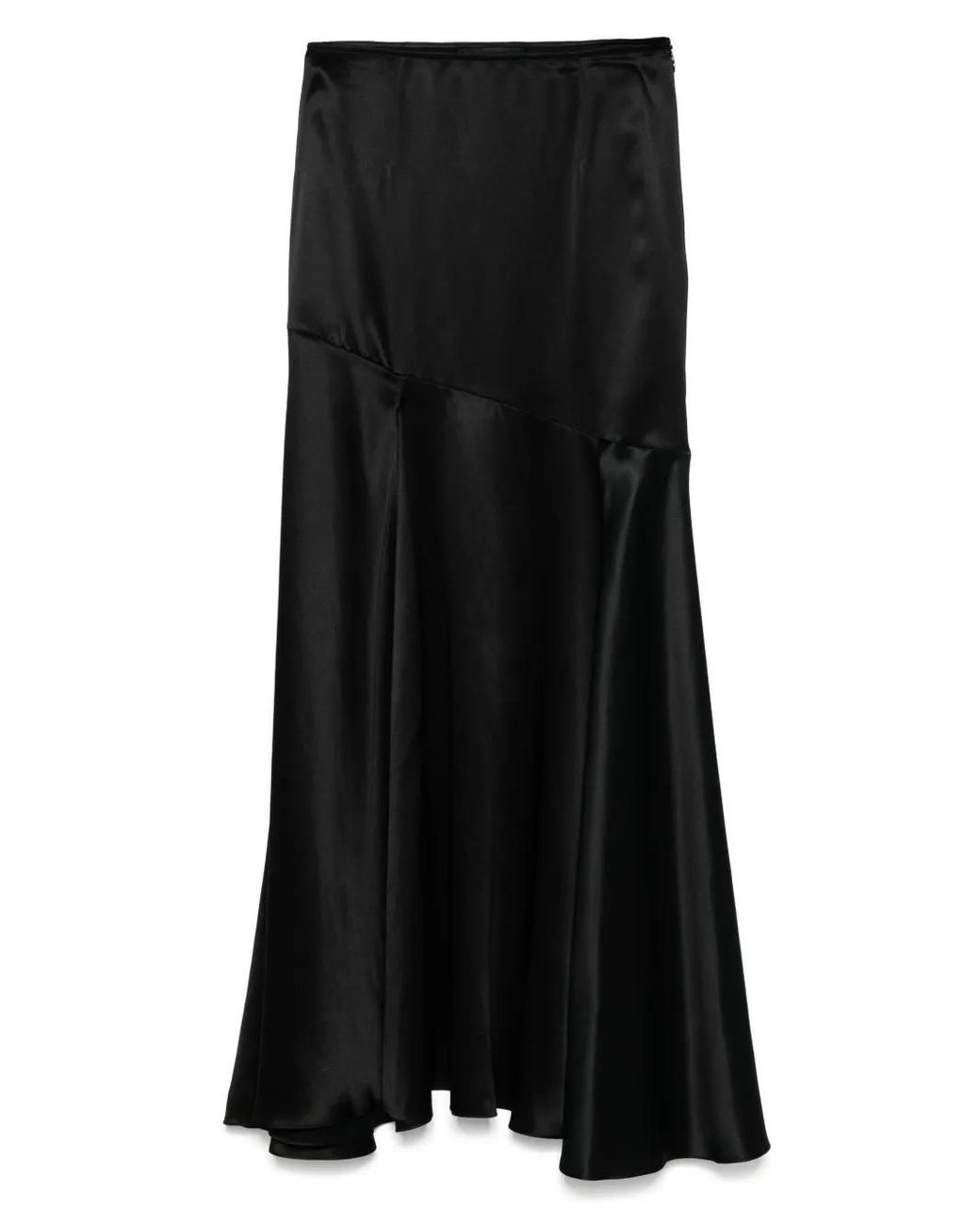 Simone Rocha Black Long-Slit Maxi Skirt
