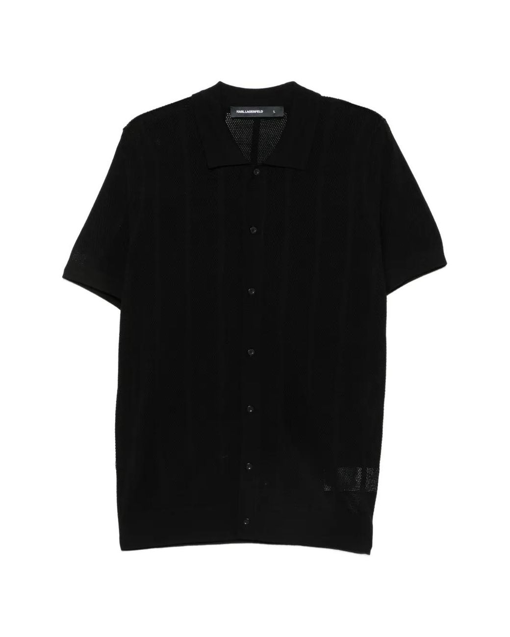 Karl Lagerfeld Black Button-Up Shirt for men