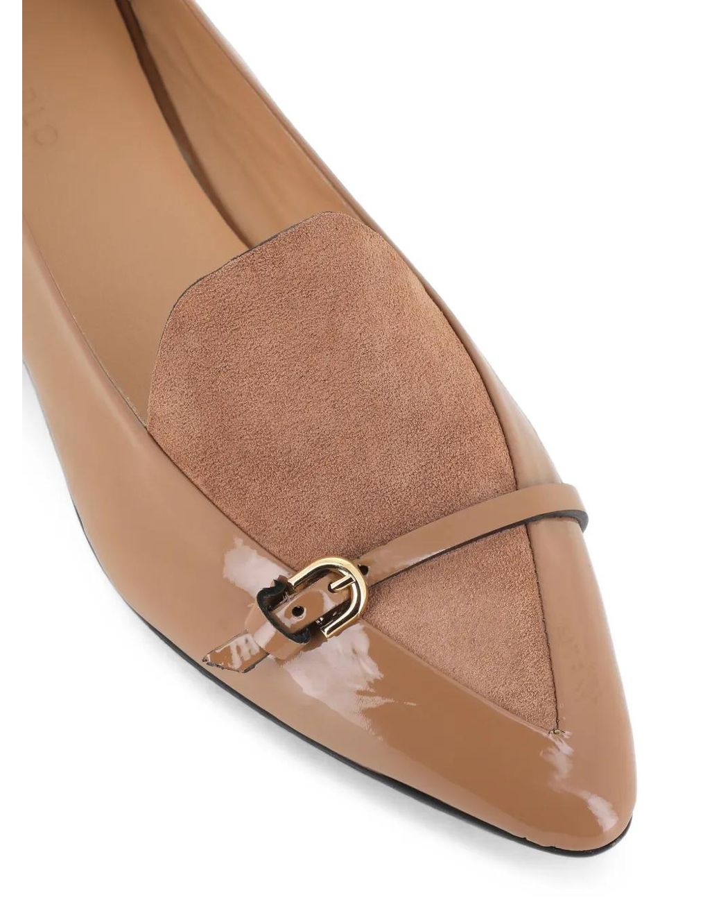 Roberto Del Carlo Natural Ballerines À Bout Pointu Et Détail De Boucle