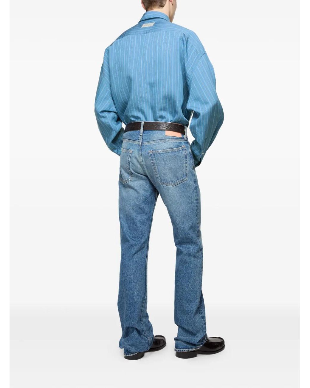 Acne Blue Cotton Shirt for men