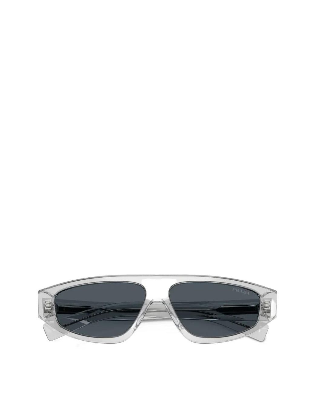 Prada Gray Rectangular-Frame Sunglasses for men